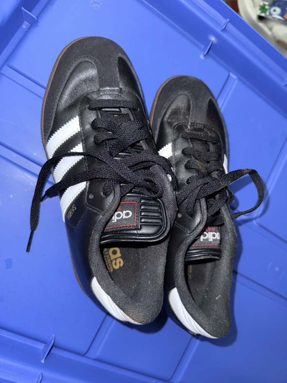 Adidas Samba Classic Size 4.5 Black White Leather